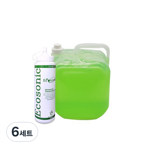 바디전용 초음파 마사지젤 그린 5L + 공병, 6세트