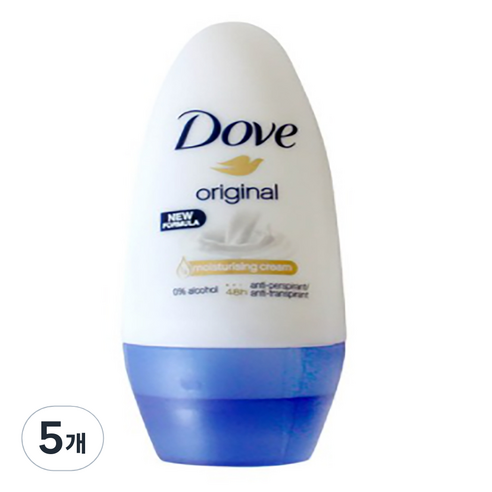 도브 오리지널 롤온 데오드란트, 50ml, 5개