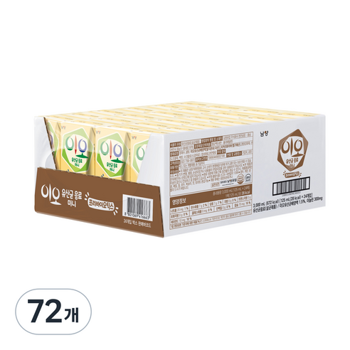 이오 유산균음료 프리바이오틱스, 125ml, 72개