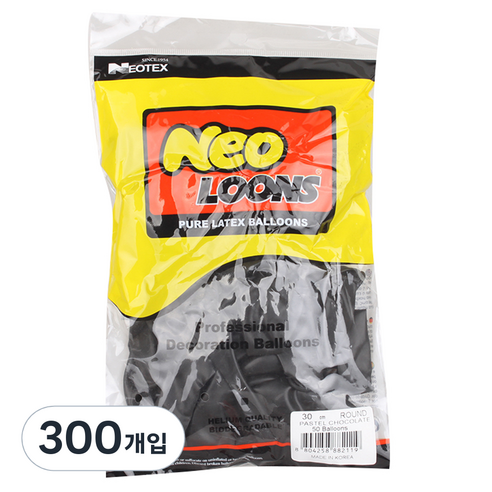 네오룬스 30 cm 라운드풍선, 파스텔 초콜릿, 300개입