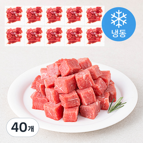 근육꼬기 홍두깨 큐브 칼집 (냉동), 40개, 150g