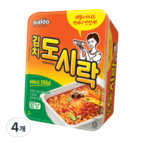팔도 김치 도시락 86g, 4개