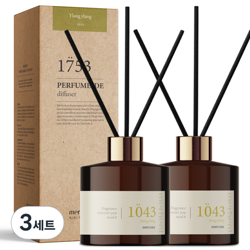 메르헨트 퍼퓸 드 디퓨저 200ml 2p + 리드스틱 10p 세트, 일랑일랑, 3세트