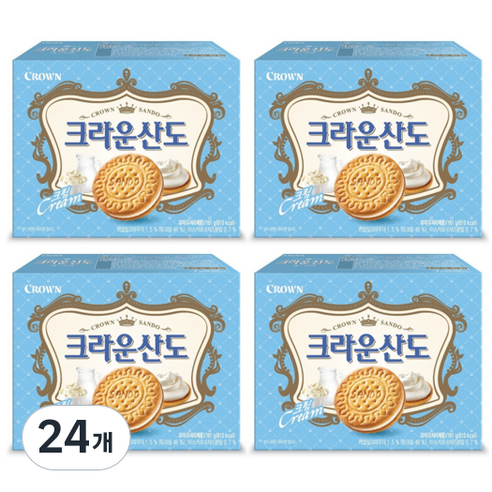 크라운 산도 크림, 161g, 24개