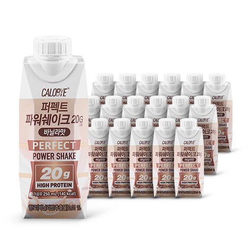 칼로바이 퍼펙트 파워쉐이크 20g 바닐라맛, 250ml, 18개