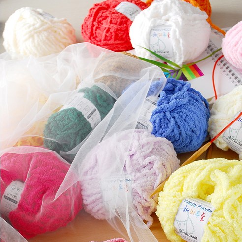 부드럽고 편안한 잠을 위한 미소털실 해피푸들 극세사 수면 뜨개실