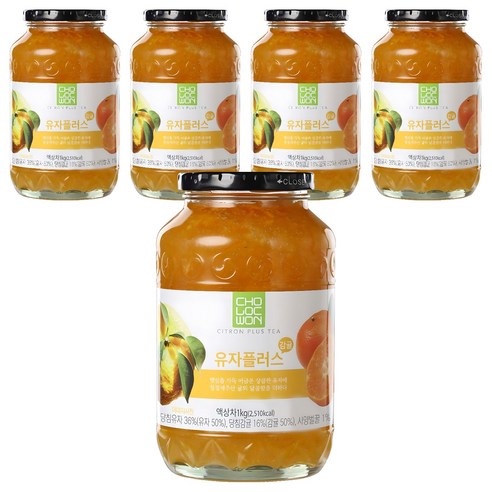 초록원 유자플러스감귤 차, 1kg, 1개입, 5개