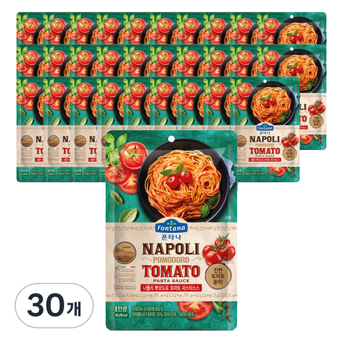 폰타나 나폴리 뽀모도로 토마토 파스타소스 파우치, 150g, 30개