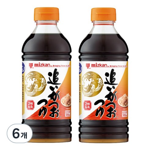 미즈칸 농축 쯔유, 500ml, 6개