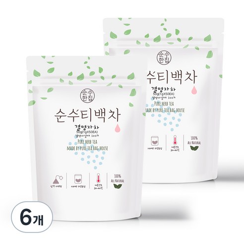순수한집 결명자차, 1g, 50개입, 6개