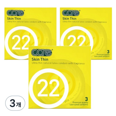 CARE 22 스킨씬 콘돔, 3개입, 3개