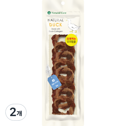 네츄럴코어 강아지 덕 육포, 오리, 80g, 2개