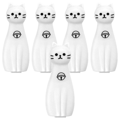 iiGEN 1000 냥냥이 언박싱 커터, 화이트, 5개