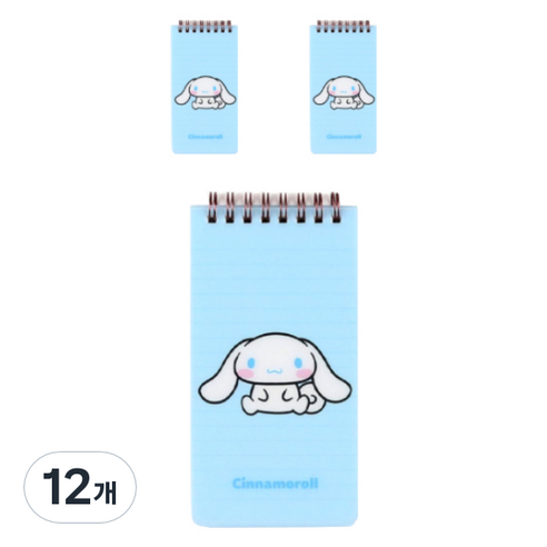 산리오캐릭터즈 PP 상철수첩 시나모롤 80매, 블루, 12개