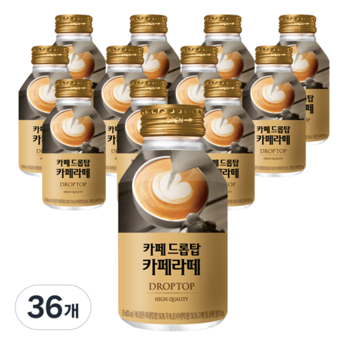 카페드롭탑 카페라떼, 275ml, 36개