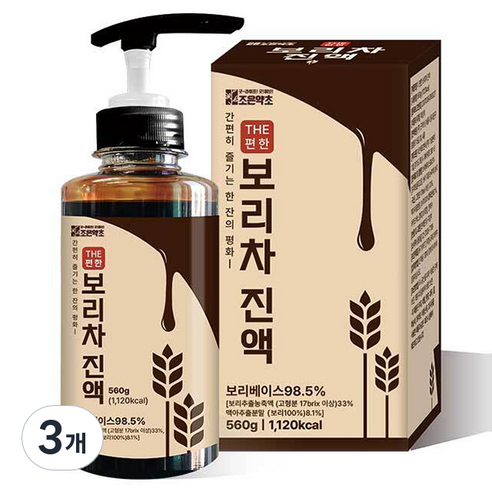 조은약초 더 편한 보리차 진액, 560g, 3개
