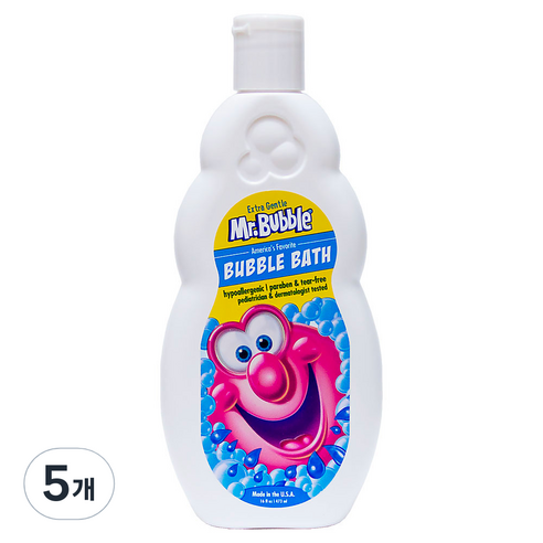 미스터버블 버블바스 엑스트라젠틀 유아입욕제, 473ml, 5개