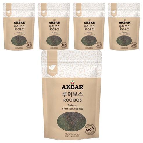 아크바 루이보스 허브티 잎차, 100g, 1개입, 5개