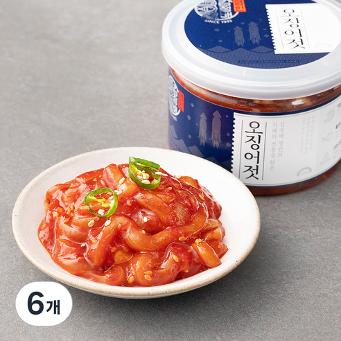 굴다리 김정배 명인 오징어젓, 250g, 6개