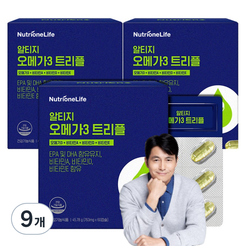 뉴트리원 알티지 오메가3 트리플, 60정, 9개