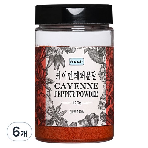 foodi 케이엔페퍼분말, 120g, 6개