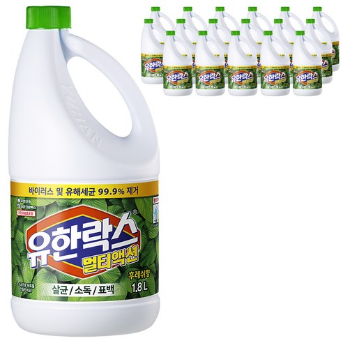 유한락스 멀티액션 후레쉬 락스, 1.8L, 18개