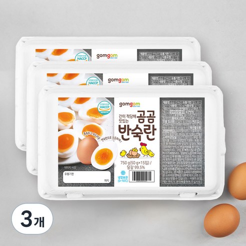 곰곰 반숙란 (냉장), 15구, 3개