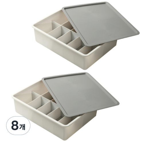 제이밀 속옷 정리함 10칸, 그레이, 8개