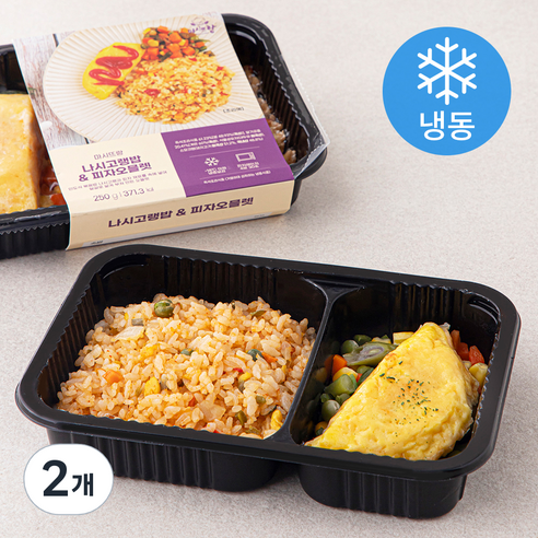 마시뜨랑 나시고랭밥 & 피자오믈렛 (냉동), 250g, 2개