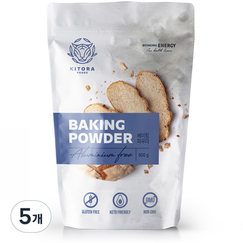 키토라푸드 글루텐프리 베이킹파우더, 500g, 5개
