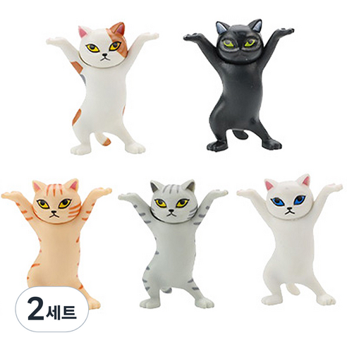 청년토이 들어주는 고양이 피규어 5종 세트, 2세트