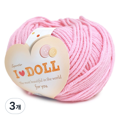 니뜨 아이돌 뜨개실 45g, 11 연핑크, 3개