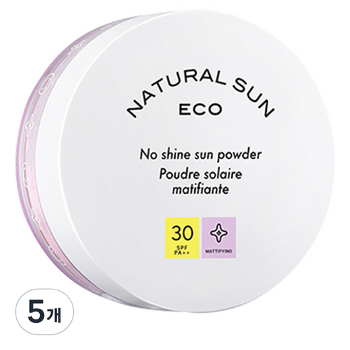 더페이스샵 내추럴 선 에코 피지잡는 선 파우더 SPF30 PA++, 13g, 5개