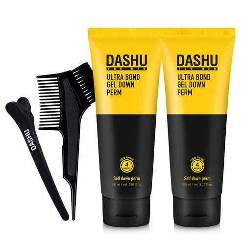 다슈 포 맨 울트라 본드 젤 다운펌 대용량 150ml 2p + 브러쉬콤브 + 집게 + 장갑 + 펌지세트, 1세트