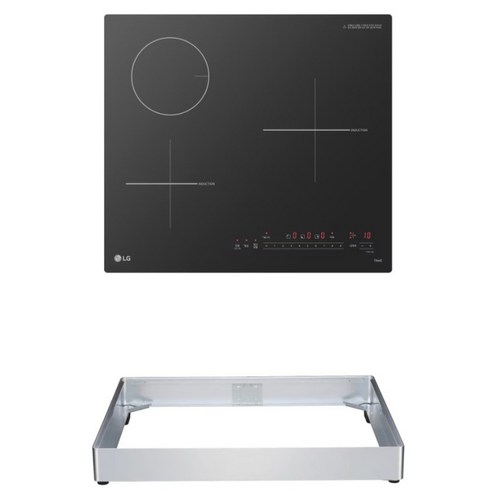 LG전자 디오스 오브제컬렉션 인덕션 3구 + 케이스 8.5cm 세트 방문설치, BEY3SRBLEC, 프리스탠딩