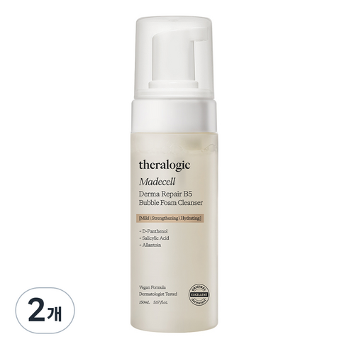 테라로직 마데셀 더마 리페어 B5 버블폼 클렌저, 150ml, 2개