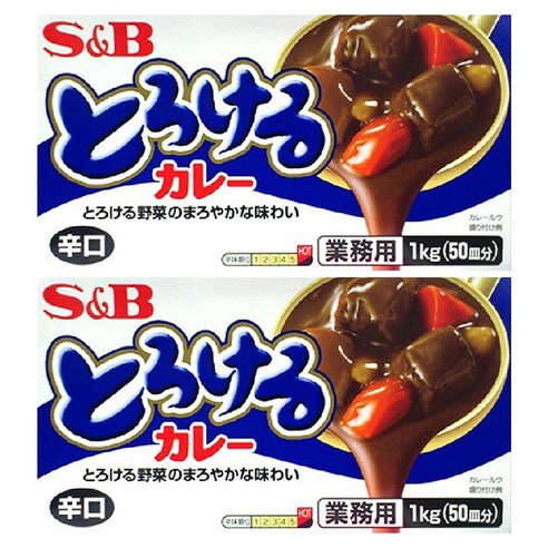 토로케루 에스비 카레 소스믹스 매운맛, 1kg, 2개