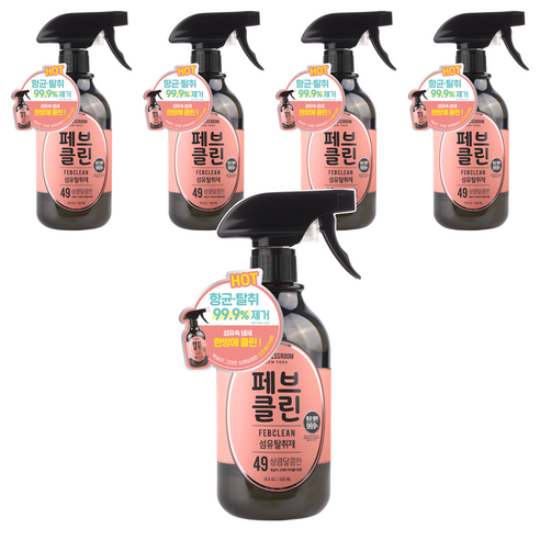 더블유드레스룸 페브클린 섬유탈취제 본품, 500ml, 피치블러썸, 5개