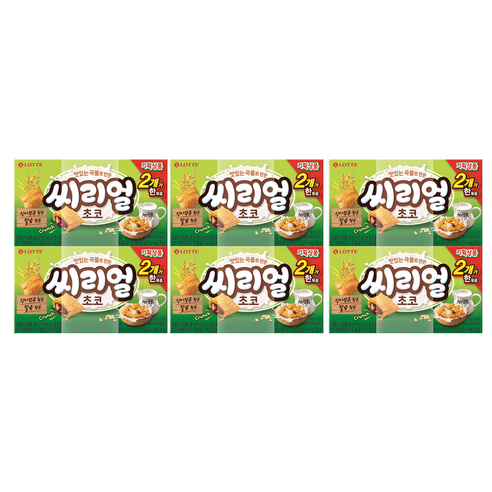 롯데제과 맛있는 곡물로 만든 씨리얼 초코, 28g, 6개