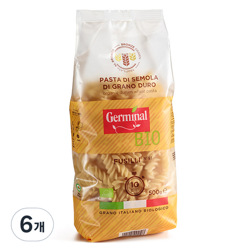 Germinal 유기농 푸실리, 500g, 6개