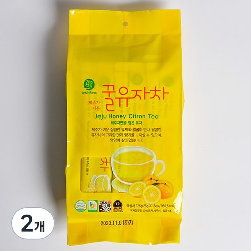 누리원 제주앤팜 꿀유자차, 25g, 15개입, 2개