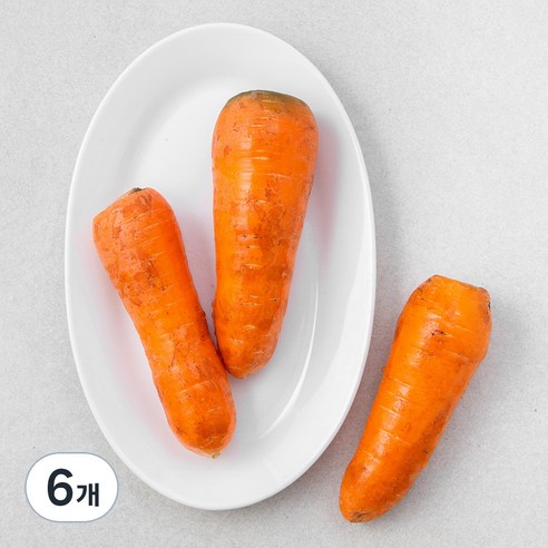 국내산 친환경 세척당근, 500g, 6개