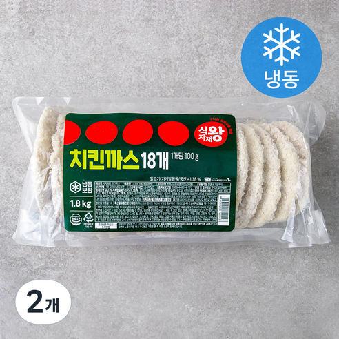식자재왕 실속 치킨까스 (냉동), 1.8kg, 2개