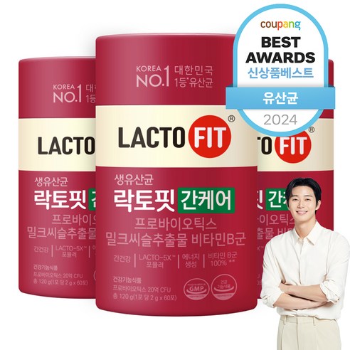 락토핏 간케어 유산균 60p, 120g, 3개