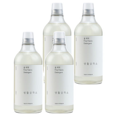 생활공작소 울세제 본품 라벤더향, 1L, 4개