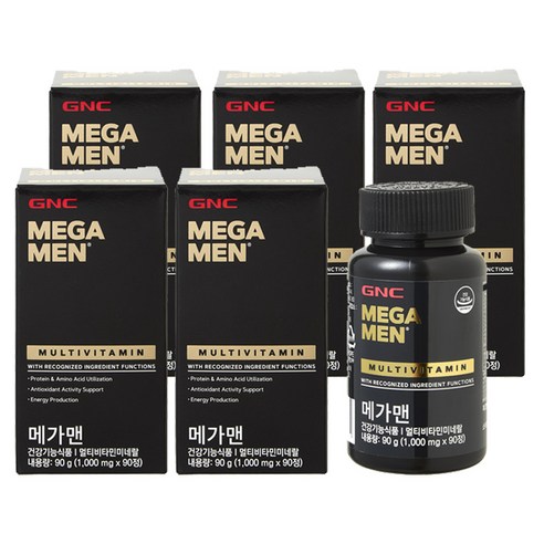 GNCMEGAMEN 멀티비타민 미네랄, 90정, 5개