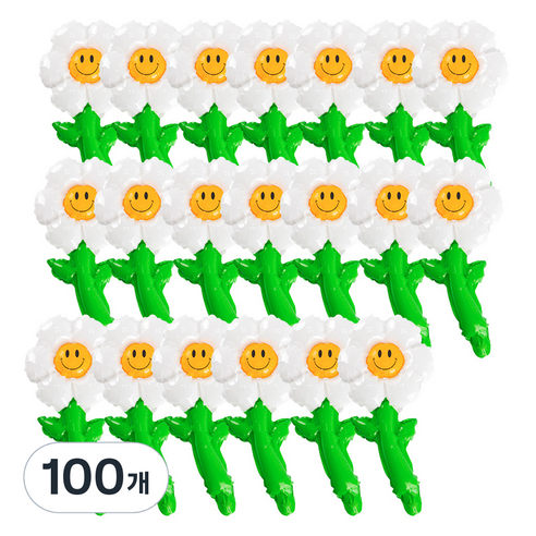 파티쇼 데이지스틱 은박풍선, 혼합색상, 100개