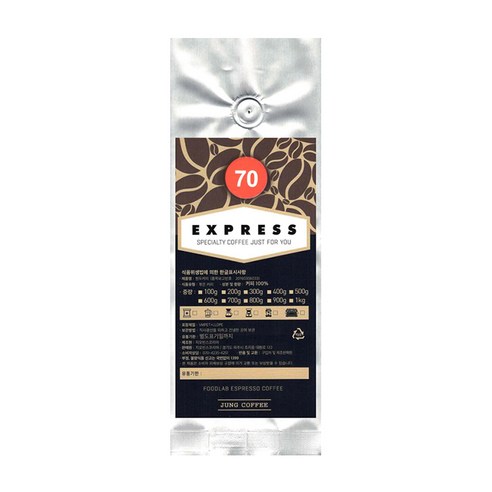 정커피 EXPRESS 70 분쇄커피, 핸드드립, 1000g