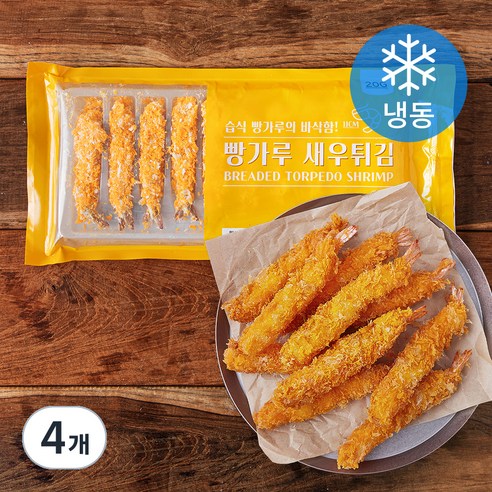 지엔씨푸드 빵가루 새우튀김 10미 (냉동), 200g, 4개