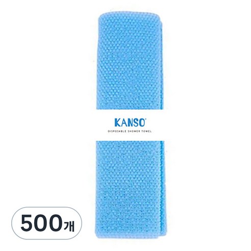 간소 더 도톰한 일회용 샤워타올, 블루, 1개입, 500개